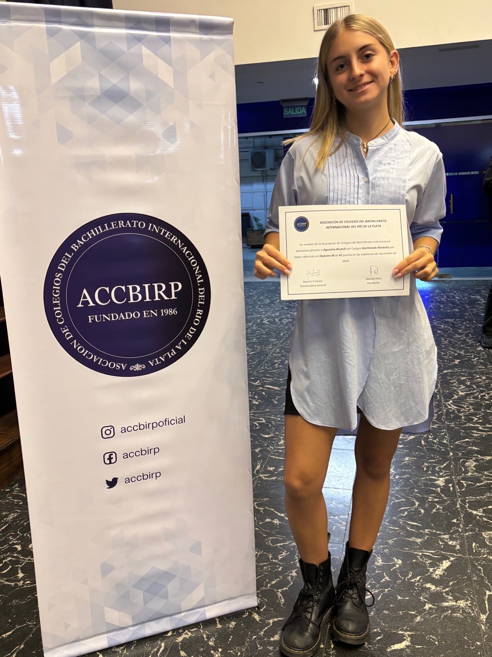 Agustina Restelli received a special recognition